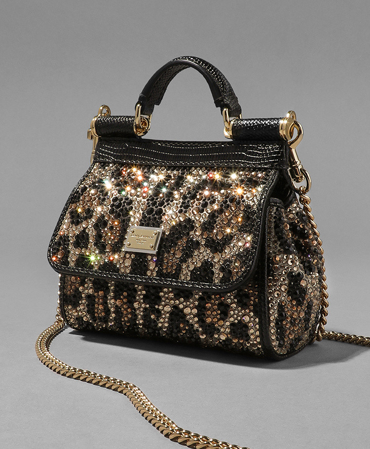 Dolce & Gabbana Miss Sicily Large Bag Black Lace & Sequin