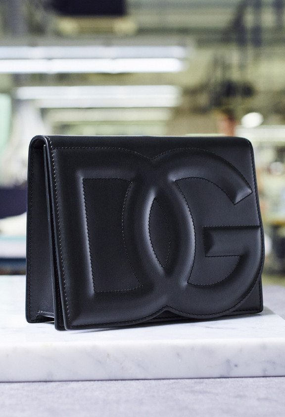 Calfskin DG Logo Bag crossbody bag in Black for Women